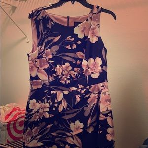 Pink and blue floral dress